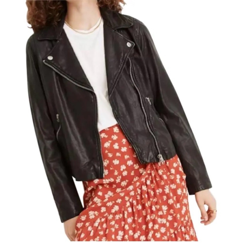 Classic Black Leather Biker Jacket